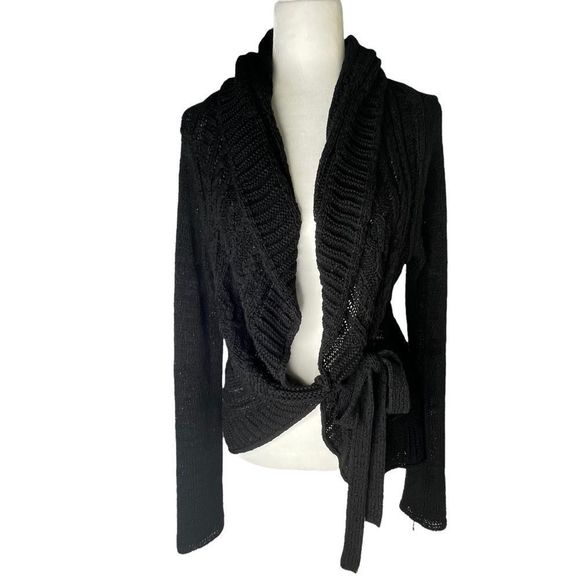 BcbgMaxAzria knit wrap cardigan with ties Medium M - Picture 1 of 5